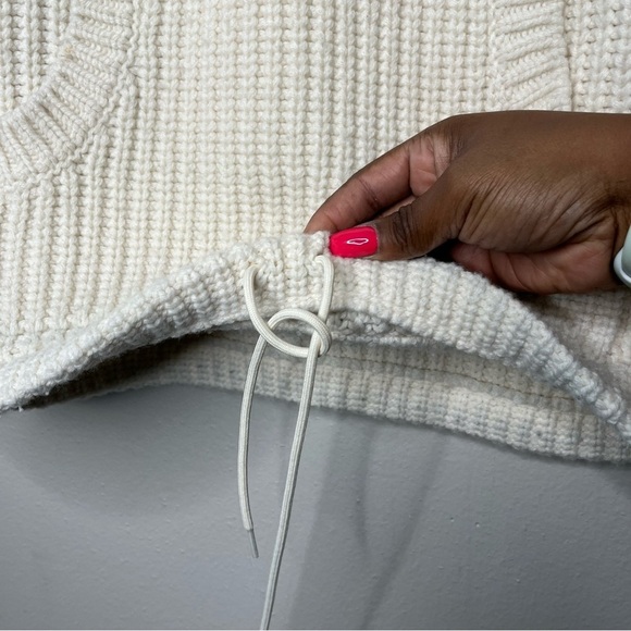 J. Crew Women Sweater XS Merino Wool Chunky Knit Oversized Turtleneck Pocket - Picture 7 of 10